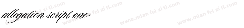 allegation script one字体转换